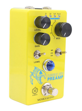 MOSKYAUDIO LM741电吉他效果器 过载失真前级效果器 多档位PREAMP