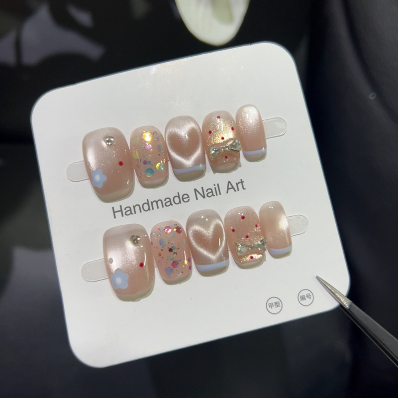 心花怒放灵动闪光爱心猫眼人鱼亮