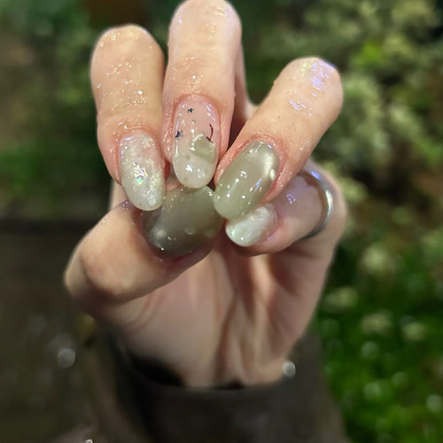 春日青苹果抹茶绿猫眼甲