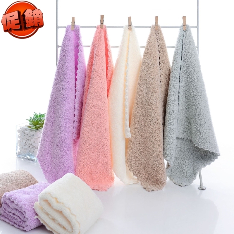 洗脸毛巾小号珊瑚绒超软加厚婴幼儿强吸水速干初生洗澡小方巾包邮