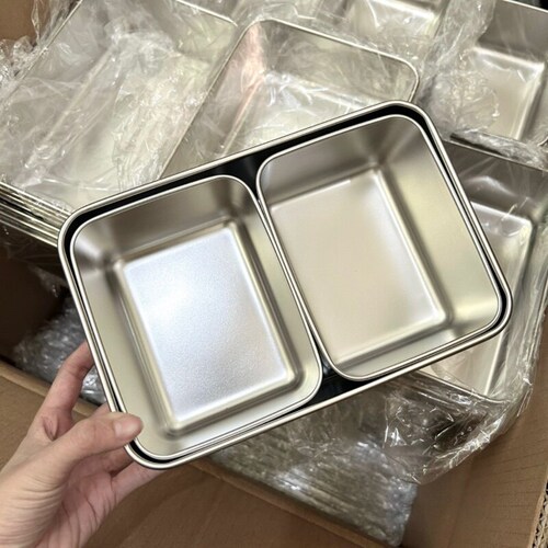 备菜盆厨房托盘长方形不锈钢商用分隔备菜碗火锅保鲜盒家用备菜盘