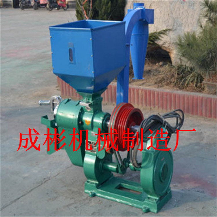 多功能水稻鲜米机砂轮粮食脱壳碾米机一体式双风道抛光碾米机