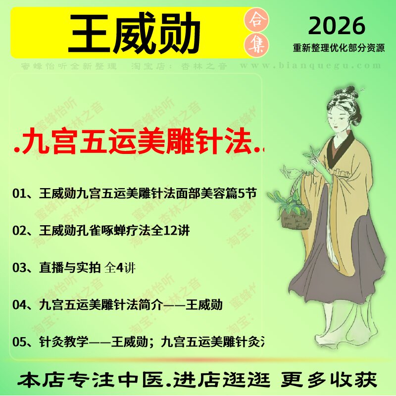 王威勋九宫五运美雕针法中医视频全套赠电子资料