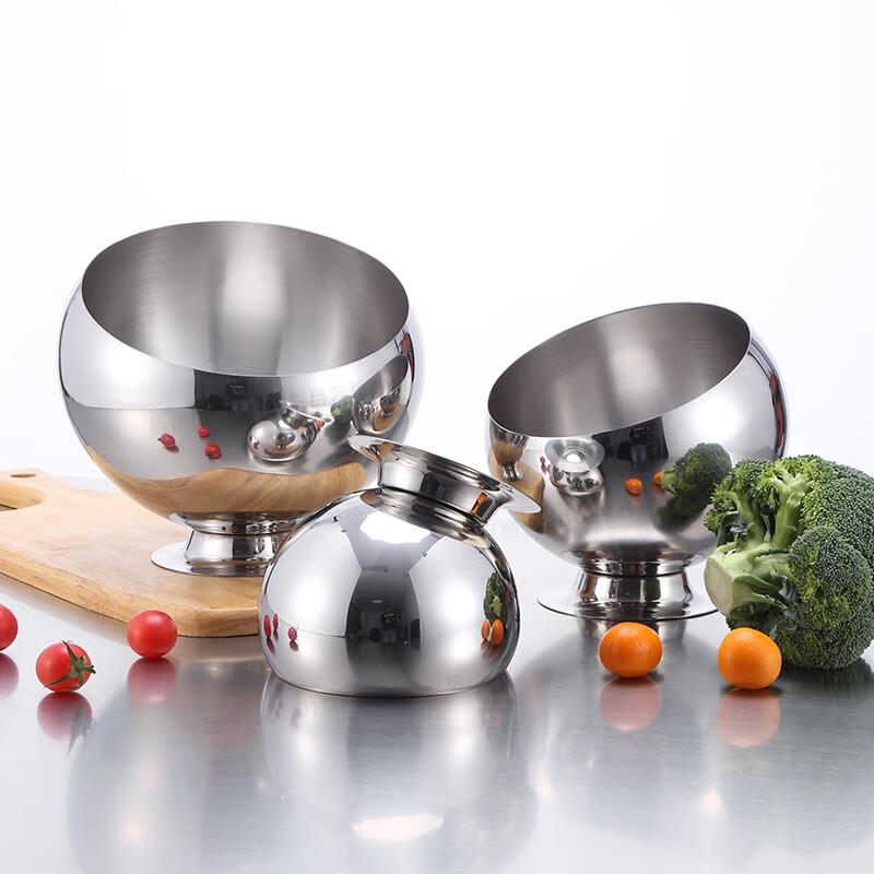 巨博(JOBO)不锈钢斜口调料碗蘸料调味罐带底座火锅店自助餐厅推荐