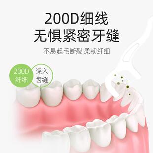 思美客200D特细超细牙线棒独立装便携牙签线家庭装大包装100支1包