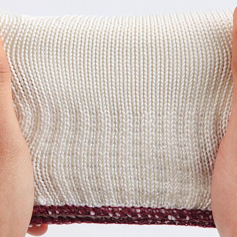 安美尚(ams)细纱针织500G本白原纱线手套耐磨劳保工作定做120双装