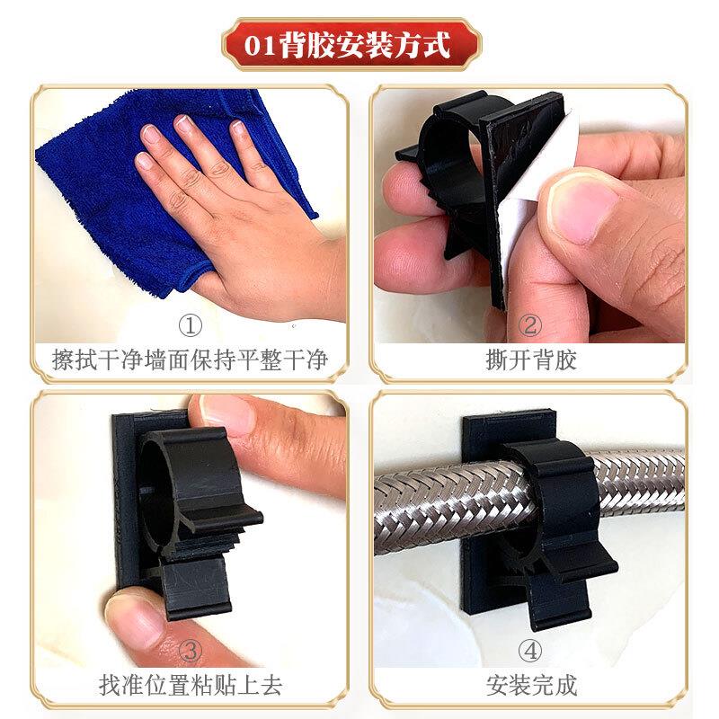 一靓免打孔水管固定卡扣燃气管固定卡扣器防掉管卡子扣子22-25mm