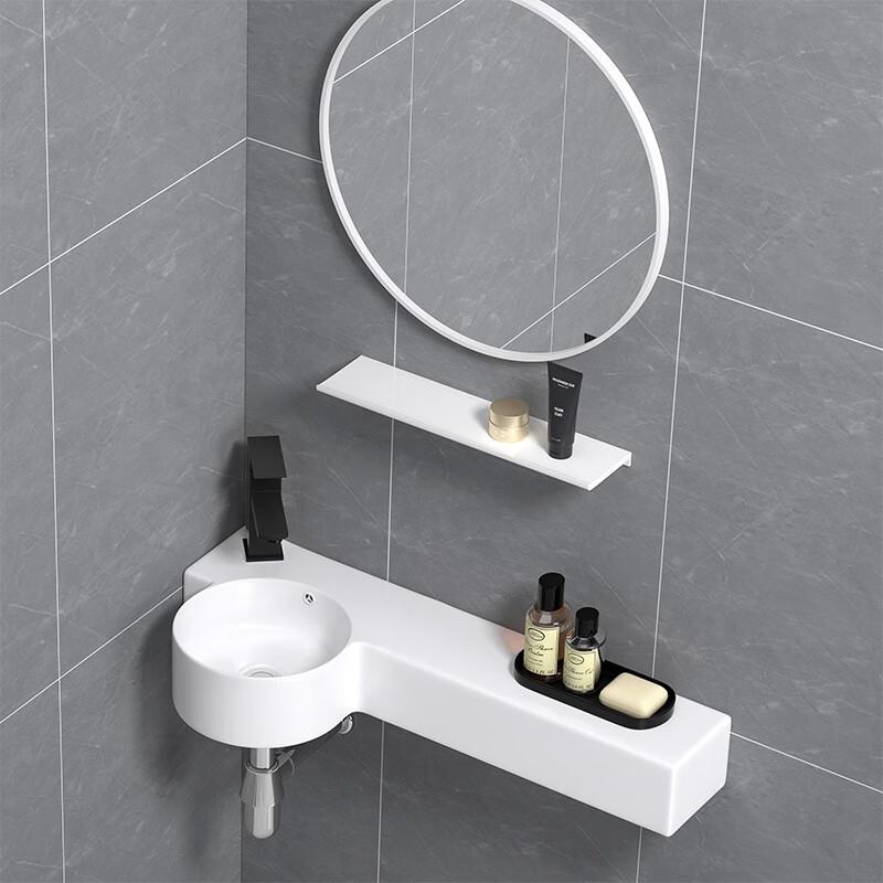 泓派卫浴小户型挂墙式洗手盆陶瓷洗脸盆马桶挂盆迷你窄长卫生间阳