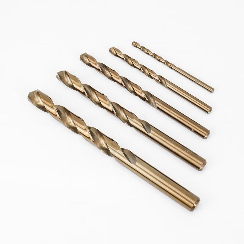 冰禹不锈钢专用麻花钻头M35含钴高速钢金属钻打孔开孔器5mm5支