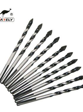 威特力三角钻头多功能陶瓷扩孔钻开孔器水泥墙壁混泥土玻黑色6mm(