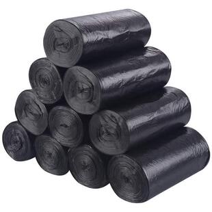 垃圾袋加厚家用实惠装黑色平口18升特厚20L厨房中号5060办公室45*