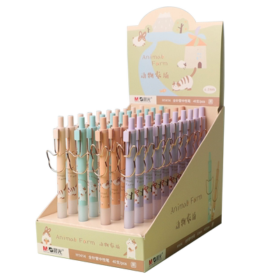 晨光按动式可爱造型全针管中性笔