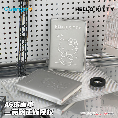 kinbor凯蒂猫皮面A6本