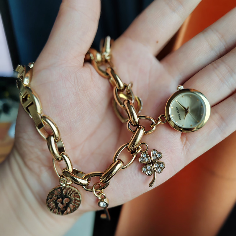 代购anne klein安妮克莱因手表女手链手镯挂件表带ak创意女石英表