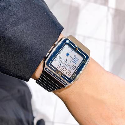 TIMEXQ系列复古方形夜光石英表