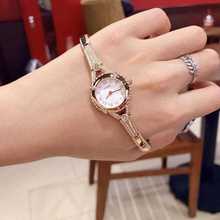 代购盖斯guess W/U0135钢带手链式镶钻精致小表盘时尚石英手表女