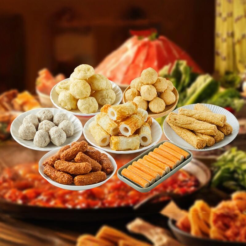 九生堂牛肉蟹味棒包心丸麻辣烫食材火锅丸子组合低脂关东煮甜不辣