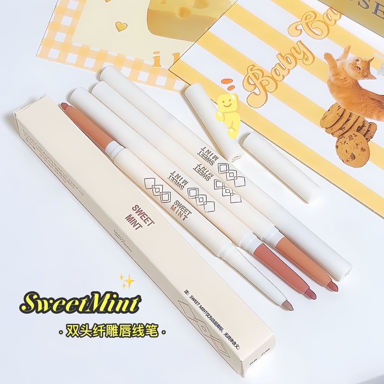 SWEETMINT双头纤雕唇线笔哑光自