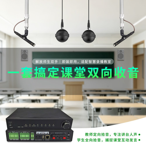 生华视通视频会议音频远讲扩声系统智能扩声机拾音扩声麦克风音箱拾音吊顶全向麦克风套装