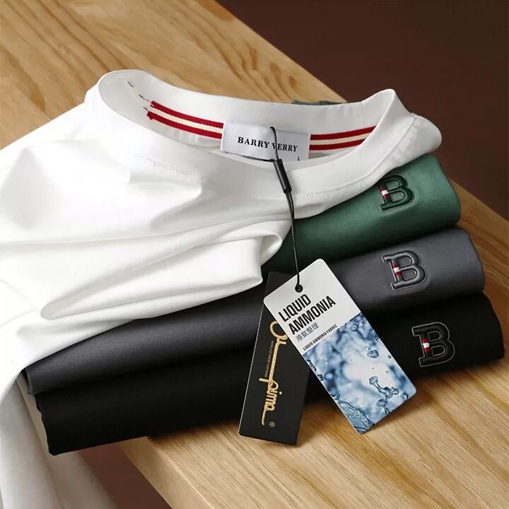 宏嫩精品男装意式轻奢休闲短袖2026新款春夏男士圆领T恤半袖上衣