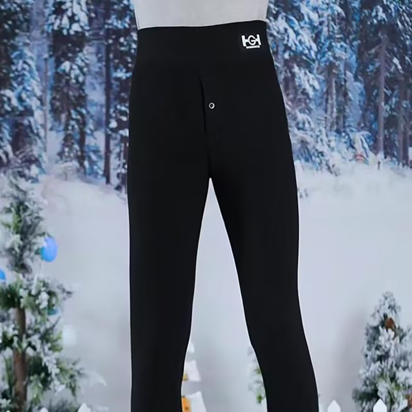 榕坤优选加绒加厚男士芭比裤秋冬亲肤高弹保暖裤大码打底雪地裤子