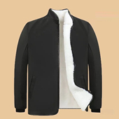 迭部折露男装 加绒加厚仿羊皮小棉袄男士 皮毛一体棉服秋冬保暖上衣