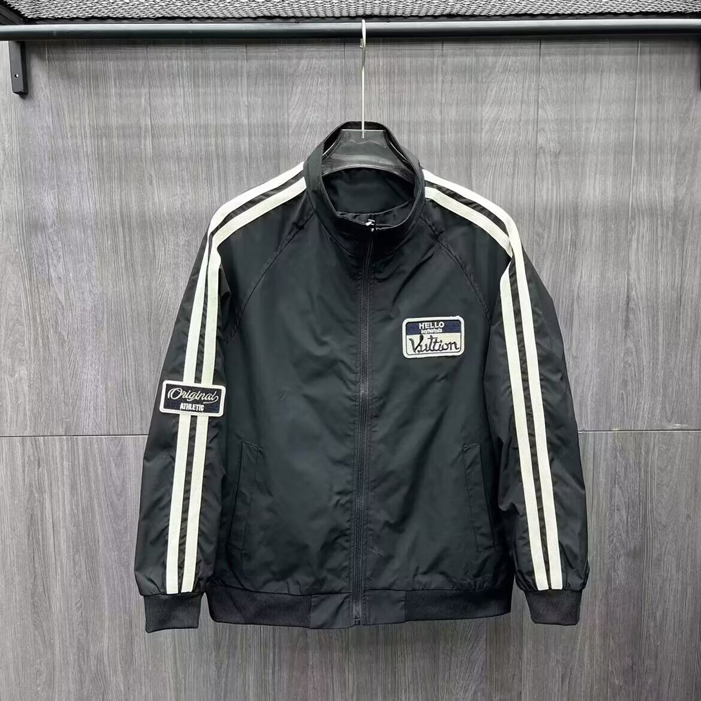 点击率男装织带条纹立领夹克2026春秋男士款开衫外套百搭休闲上衣