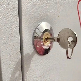 配电柜门MS403MS402小圆锁铁皮箱转舌锁通用水电表箱十字铜芯锁