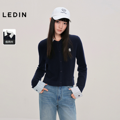 【tombonia联名】乐町商场同款撞色衬衫领正肩针织衫女C2EDF3338