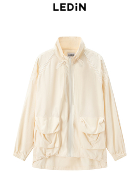 乐町立领夹克便服女春季新款休闲外套C2BBE1402