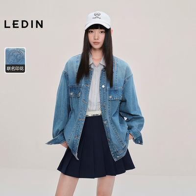 【tombonia联名】乐町商场同款水洗牛仔休闲印花外套女C2BJF3327