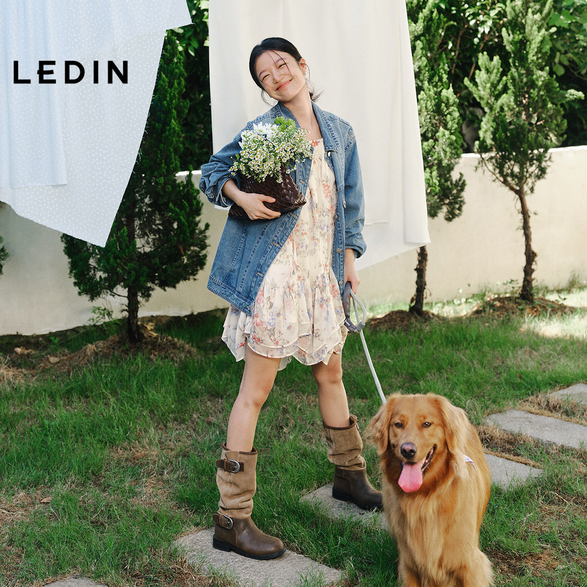 【商场同款】乐町碎花吊带连衣裙2025早秋新款短款裙子C1FAF3105