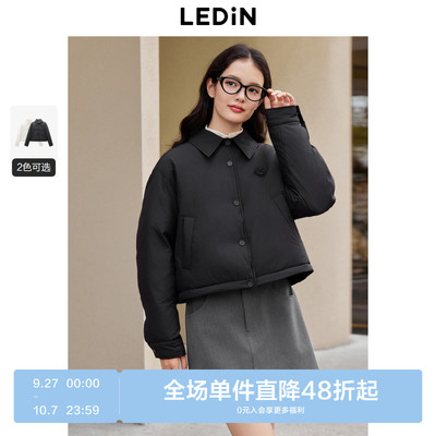 乐町衬衫领羽绒服女2024