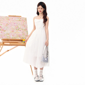 乐町夏季 新款 纯欲风吊带连衣裙C1FAE2246