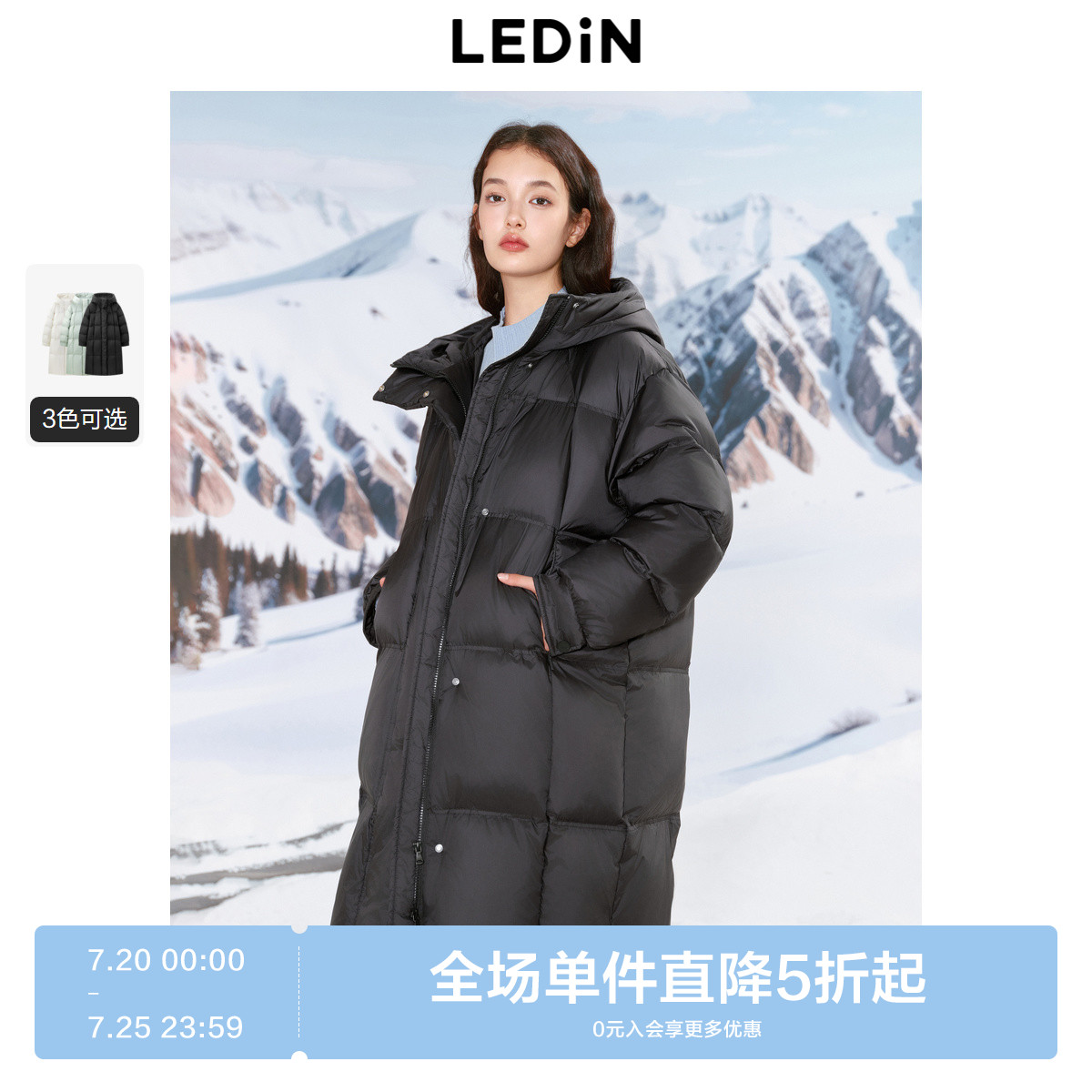 乐町长款面包羽绒服女20