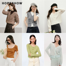 红袖outlets2024年秋冬毛针织衫合集 休闲毛衣打底针织hopeshow