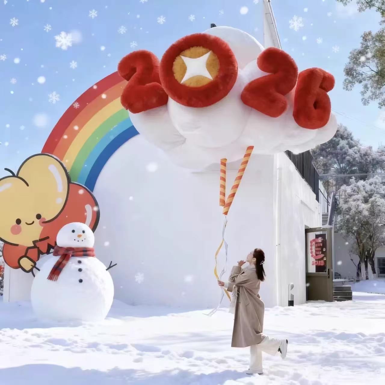 充气数字云朵气模定制打卡拍照