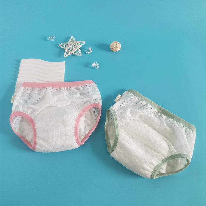 2条新品宝宝训练裤冰丝网眼薄柔