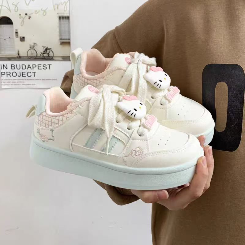 女童运动鞋凯蒂猫2025秋季新款儿童休闲鞋中大童学生小白鞋板鞋潮