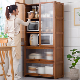 厨房置物架多功能多层收纳架子微波炉调料品碗盘碟家用杂物橱柜