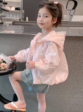 女童韩版花边防晒衣轻薄