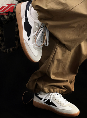 AVIA爱威亚复古男士德训鞋运动休闲情侣款板鞋T头鞋红色阿甘鞋