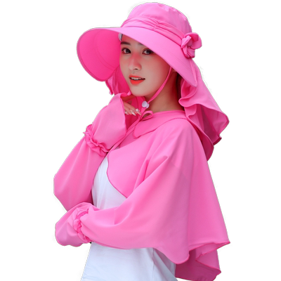 女夏季遮脸防晒帽子太阳帽遮阳帽