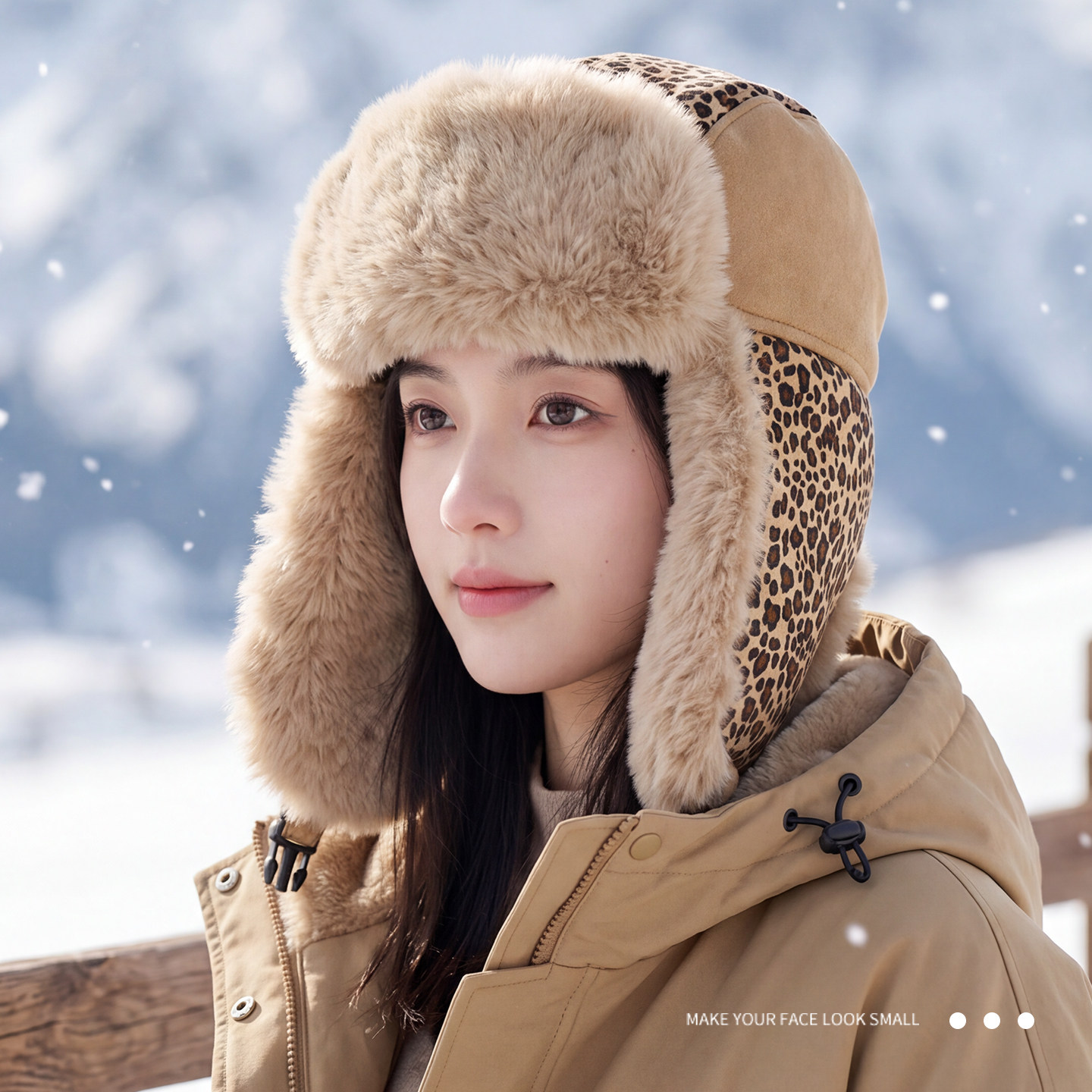 东北帽子女冬季加厚保暖护耳毛绒帽哈尔滨旅游防寒装备滑雪雷锋帽