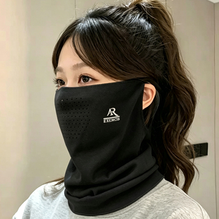 围脖女冬季护颈防寒脖套保暖面罩女款秋冬百搭挂耳式围巾冬天口罩