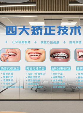 牙科诊所磨砂防窥玻璃贴