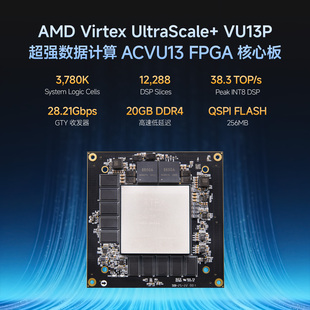 ALINX FPGA开发板Xilinx Virtex UltraScale+ XCVU13P 光纤FMC+