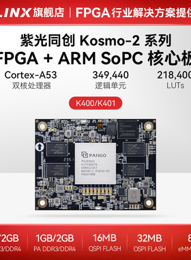 ALINX黑金国产FPGA核心板紫光同创Kosmo2 ARM 工业级PG2K400