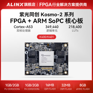 ALINX黑金国产FPGA核心板紫光同创Kosmo2 工业级PG2K400 ARM