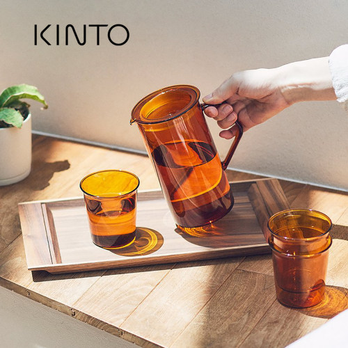 KINTO玻璃琥珀色耐高温水杯